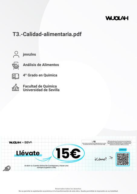 wuolah free T3 Calidad alimentaria