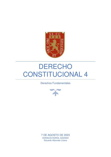 Derechos Fundamentales Aldunate Horacio Korol