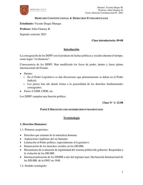 Derecho Constitucional IV Charney Vicente Duque