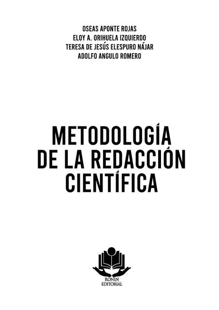 Metodología de la redacción científica 