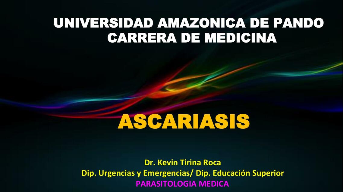 TEMA 4 ASCARIASIS