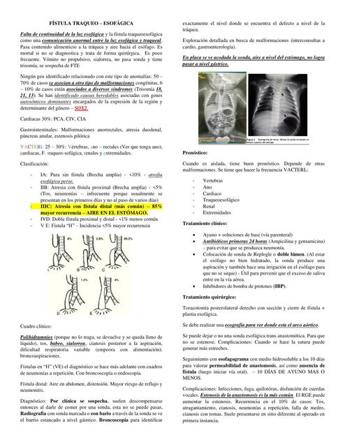 FTE Atresia duodenal Hirshprung Resumen