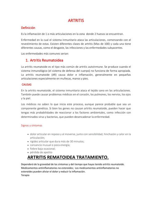 TIPOS DE ARTRITIS 2