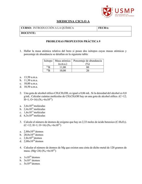 PRACTICA 9 UNIDADES QUIMICAS DE MASA ESTUDIANTES 1