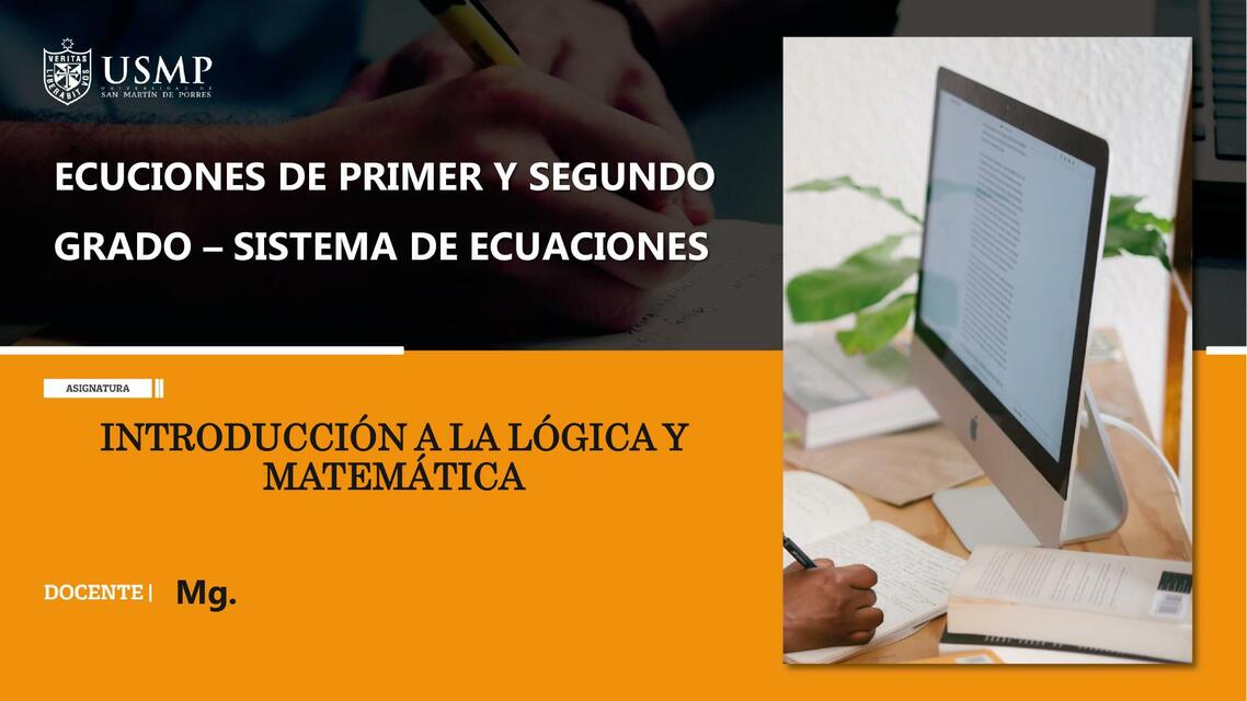 PPT S010 ECUACIONES DE 1 Y 2 SISTEMA DE ECUACIONES