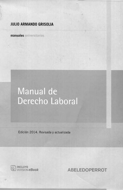 Manual de derecho laboral 