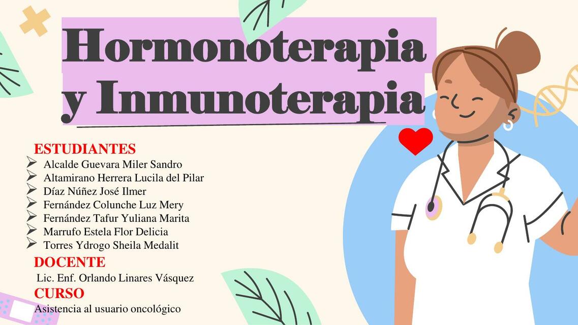 Hormonoterapia y inmunoterapia 1