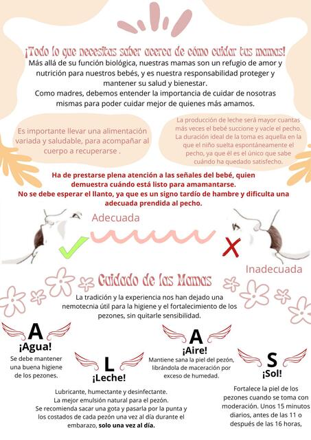 Afiche, Cuidado de Mamas