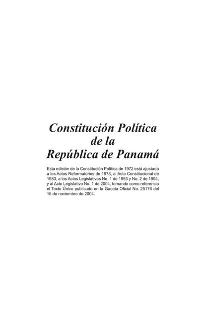 Constitución Política de Panamá