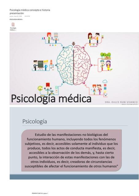 Psicología médica concepto e historia presentación | DARI | uDocz