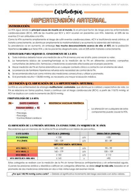 Hipertensión arterial.