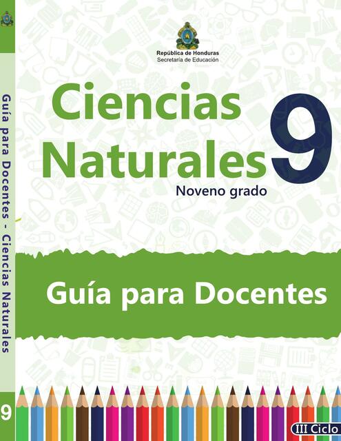 Guia del Docente Ciencias Naturales 9 Grado Hondur