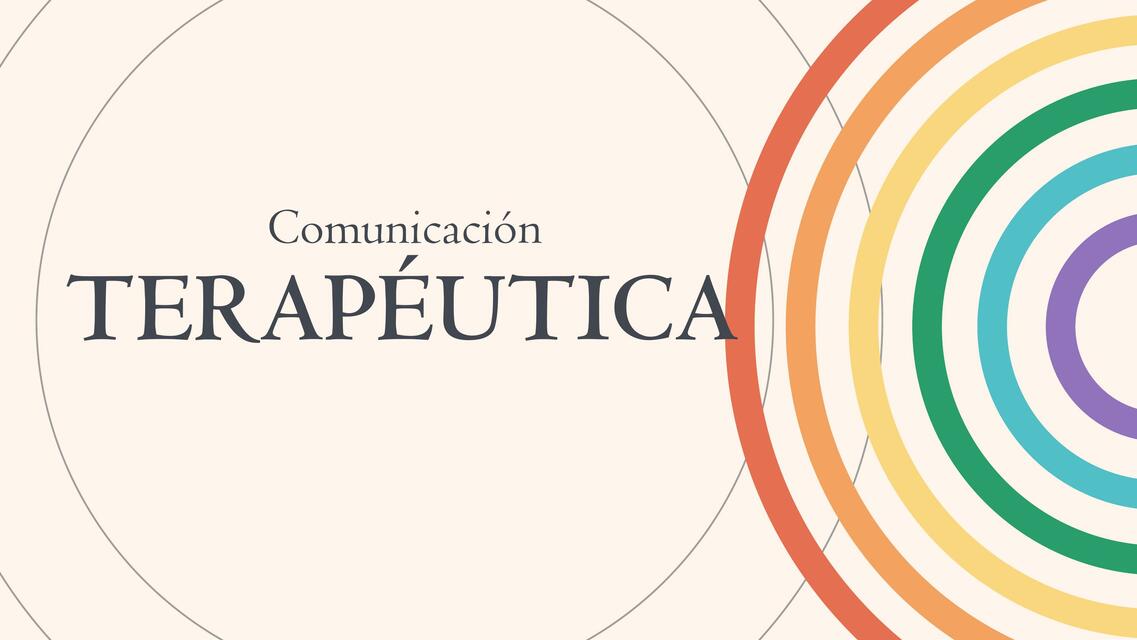 Comunicación terapeutica