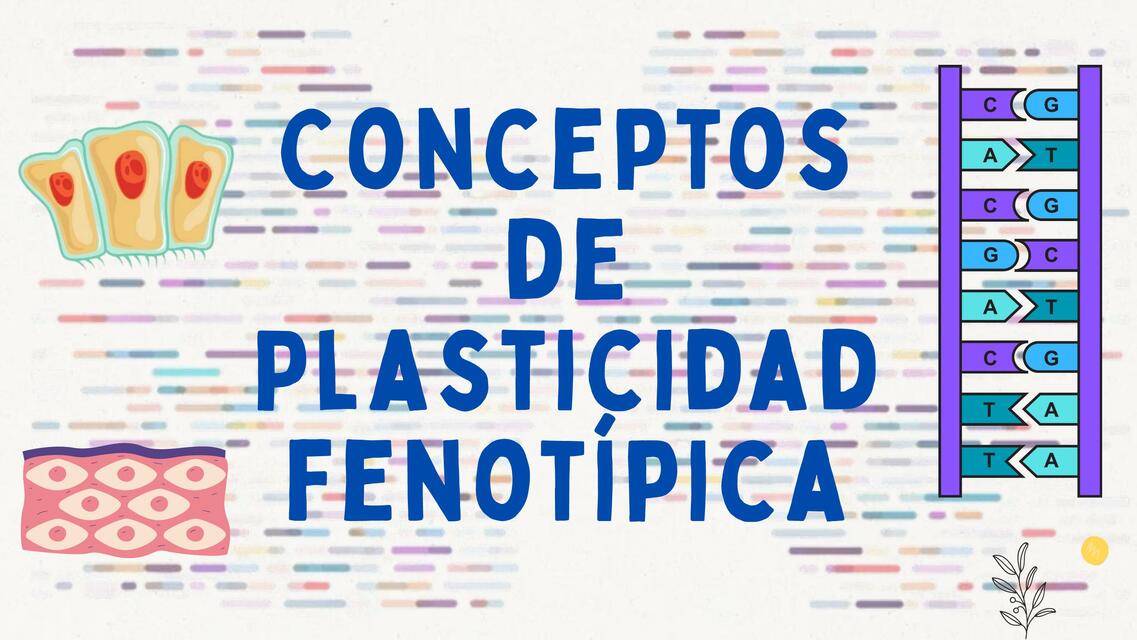 Conceptos de plasticidad fenotípica 