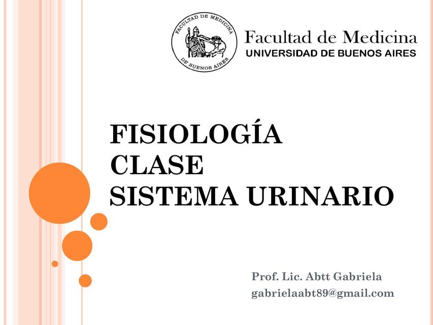 1 Fisiología Clase Sistema Urinario