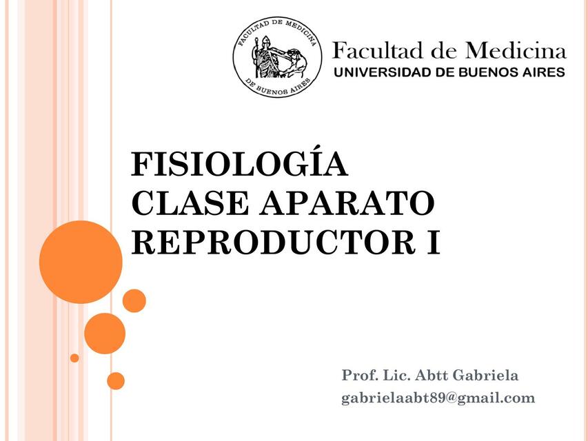 1 Fisiología Clase Aparato Reproductor I