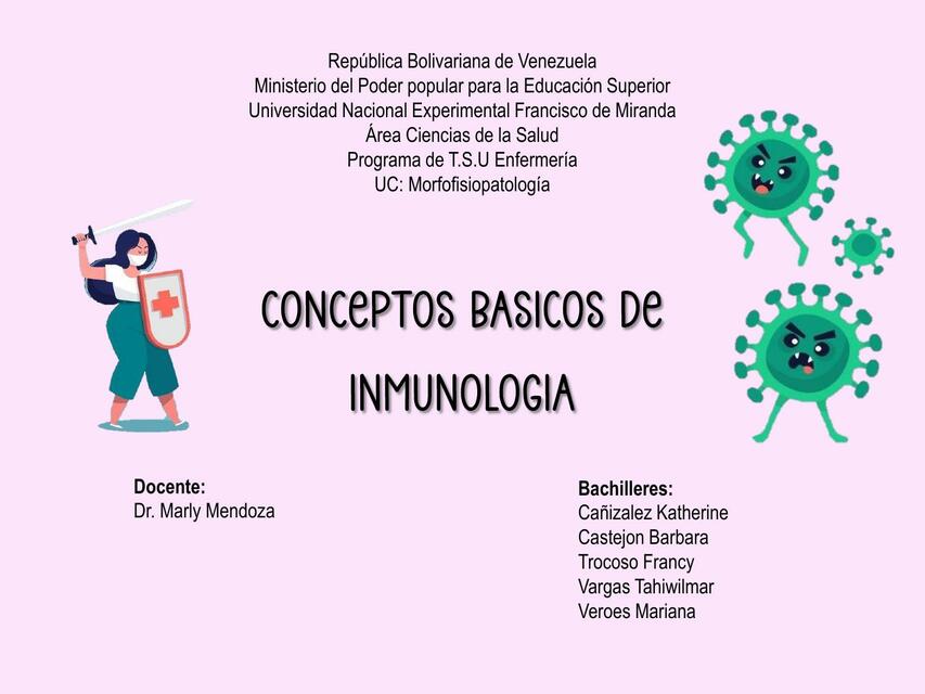 CONCEPTOS BASICOS DE INMUNOLOGIA