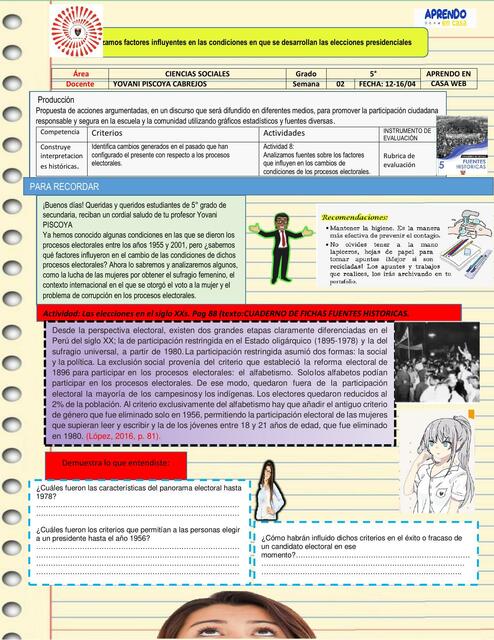 Influencia de las elecciones presidenciales