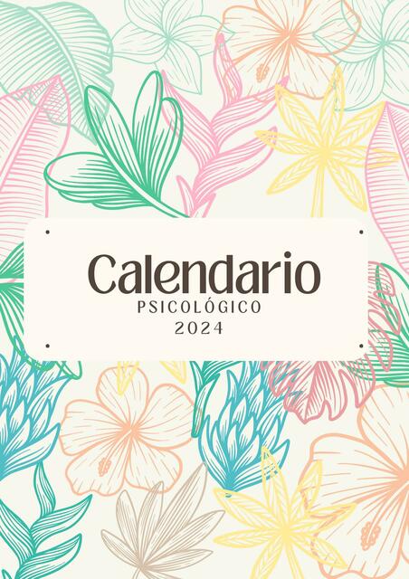 CALENDARIO PSICOLÓGICO