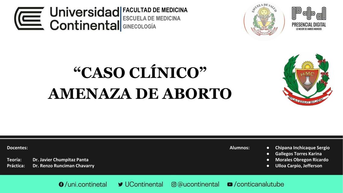 CASO CLÍNICO_AMENAZA DE ABORTO pptx