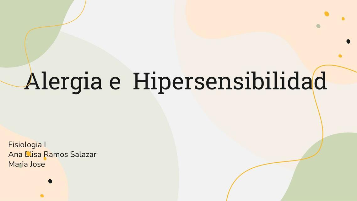 Alergia e Hipersensibilidad