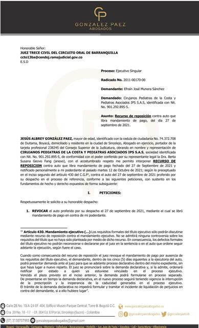 03 RECURSO DE REPOSICION CONTRA MANDAMIENTO DE PAG