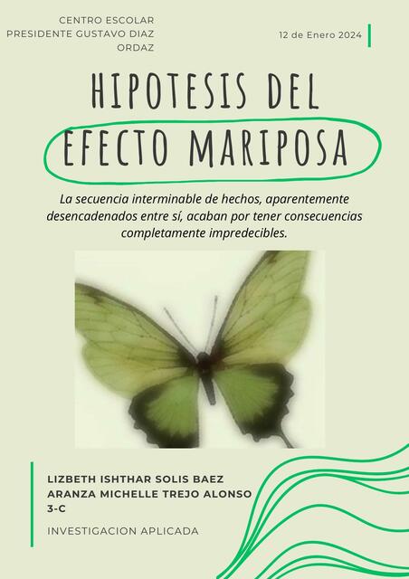 HIPÓTESIS DEL EFECTO MARIPOSA