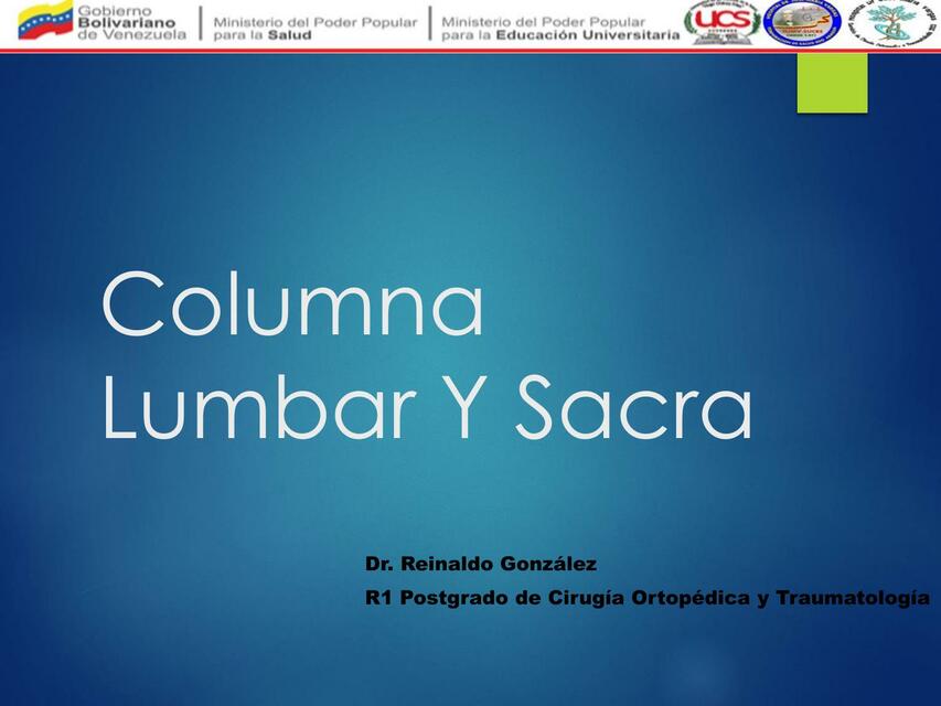 Columna Lumbar Y Sacra