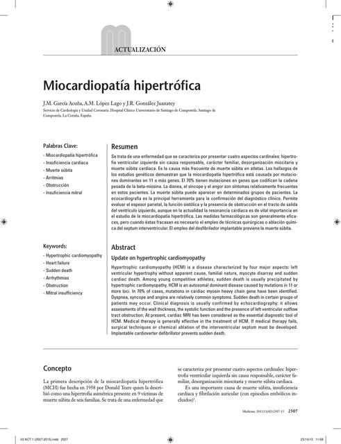 Miocardiopatía hipertrófica