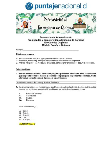 resolucion del formulario de autoevaluacion propie | Daniela Cárdenas ...