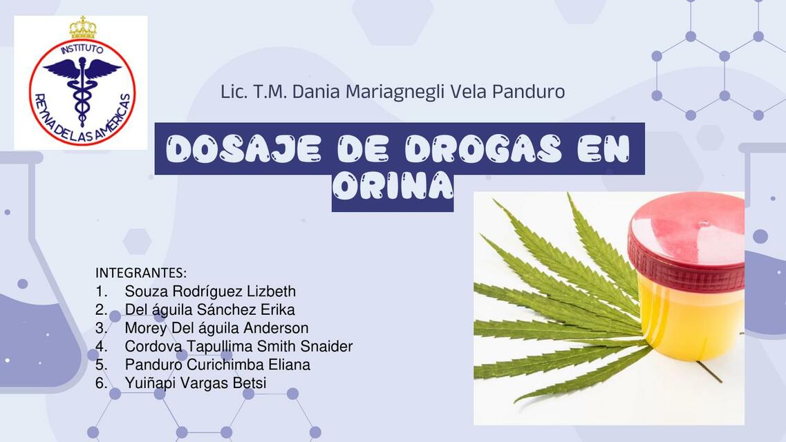 Tema 5 Dosaje de drogas en Orina