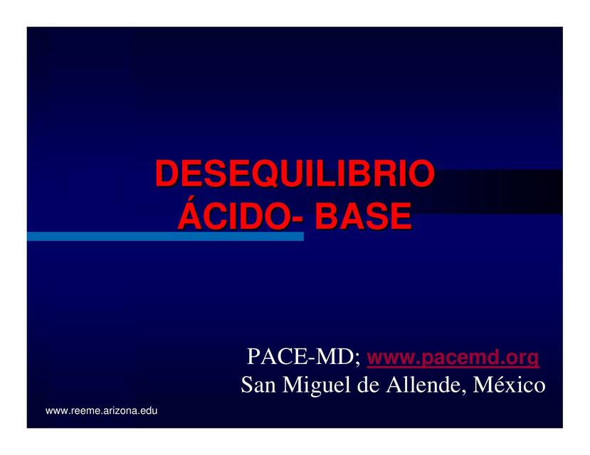 Desequilibrio Acido Base