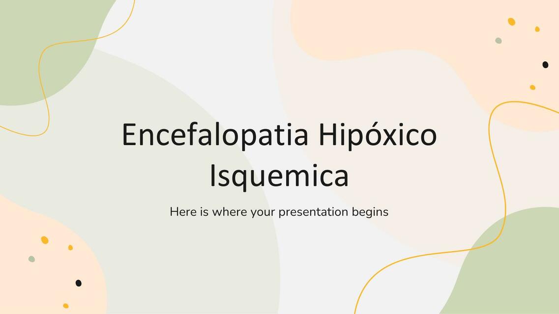 Encefalopatía hipóxico isquemica 