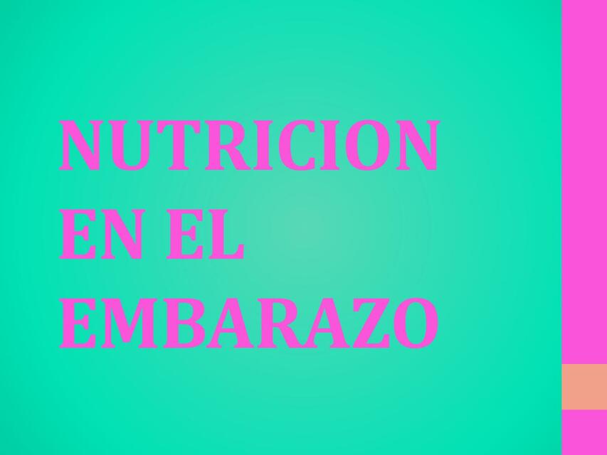 nutricion en el embarazo