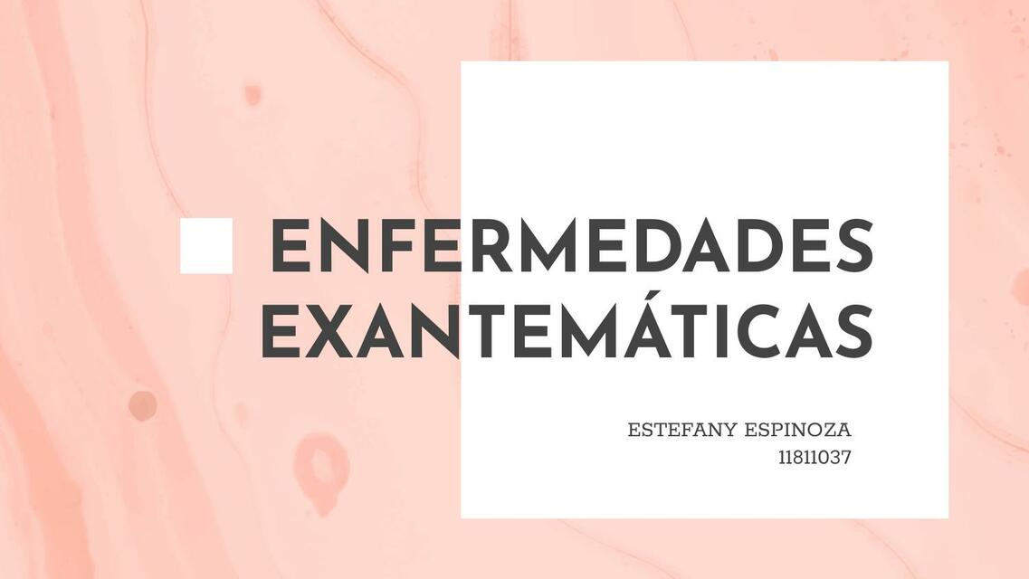 Enfermedades Exantematicas Pediatria