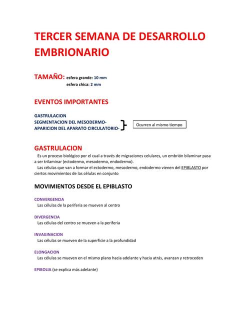 (embriologia)Tercer semana de desarrollo embrionario