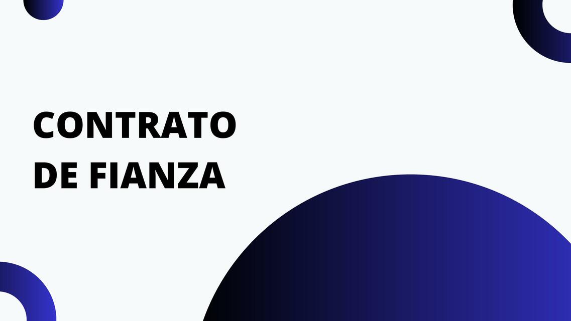 Contrato de fianza 