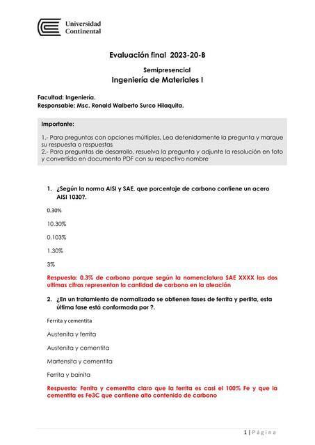 Retroalimentación de Examen Final