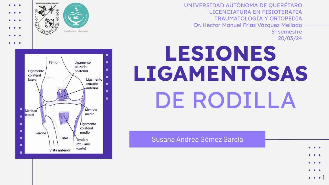 LESIONES LIGAMENTOSAS DE RODILLA