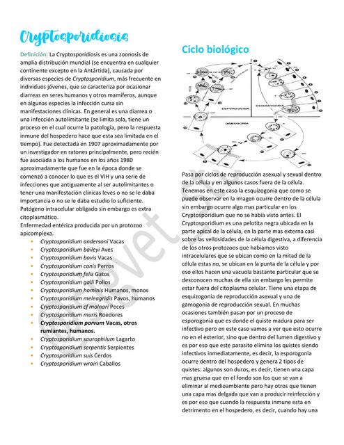 15. Cryptosporidiosis