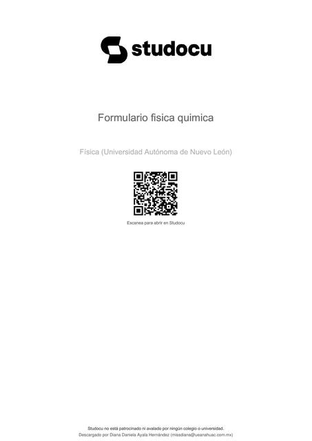 formulario fisica quimica