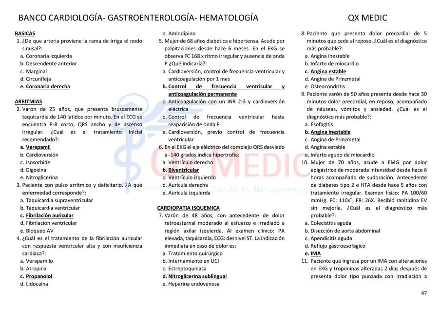 BANQUEO CARDIO GASTRO OBSTE HEMATO CON CLAVES