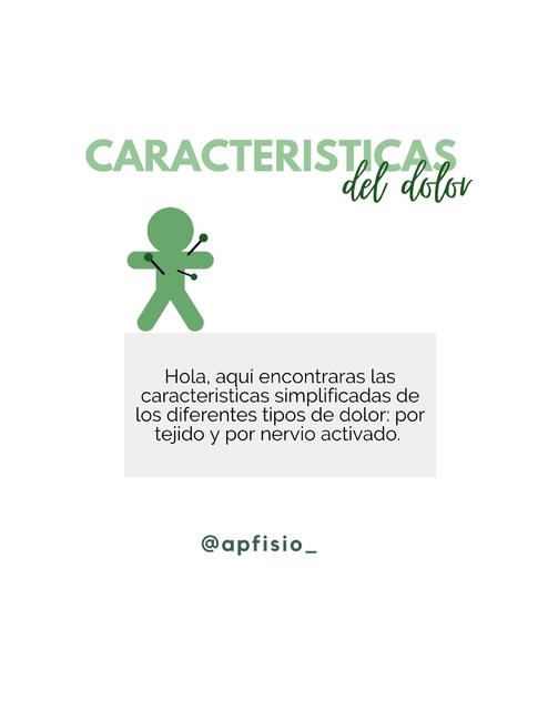 Caractersiticas del dolor