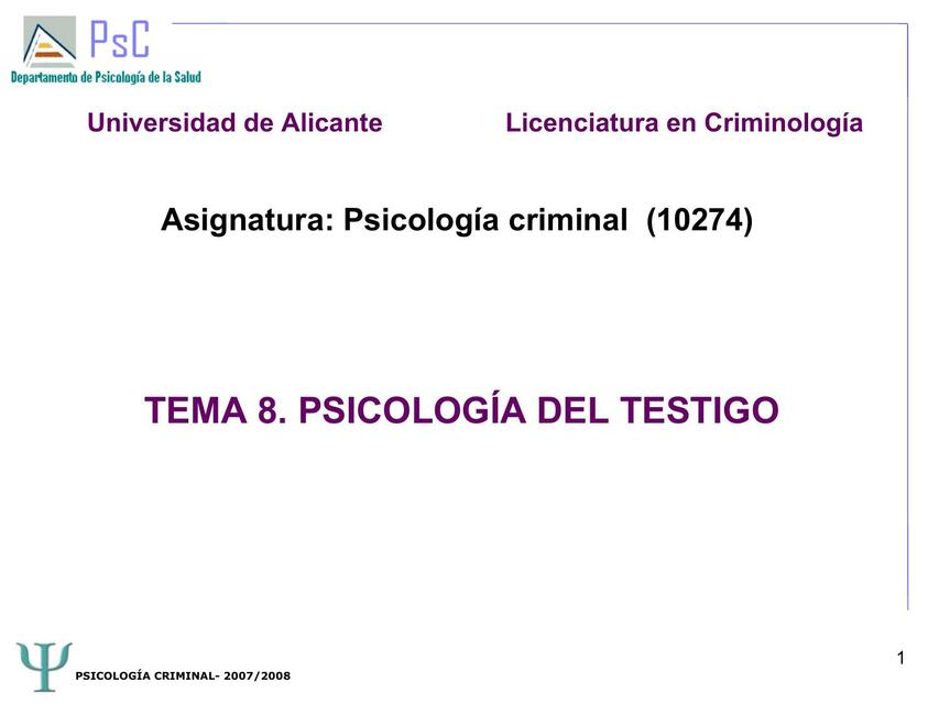 TEMA 8 Psicología criminal