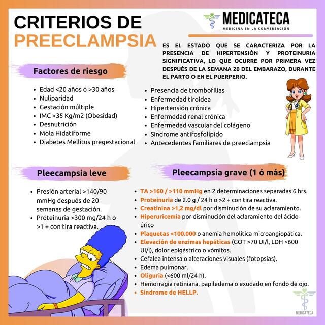 Preeclampsia criterios diagnósticos