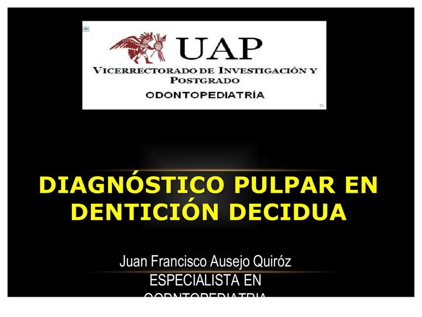 diagnostico pulpar en denticion decidua