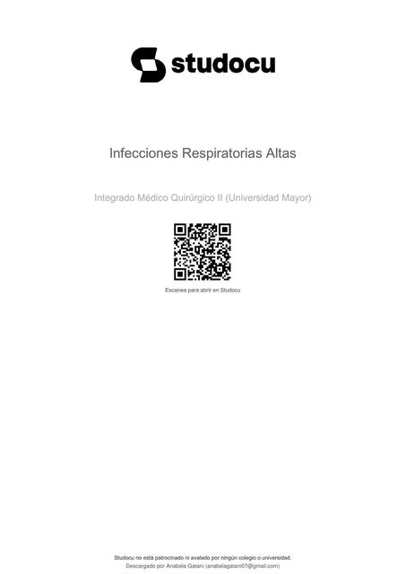 infecciones respiratorias altas