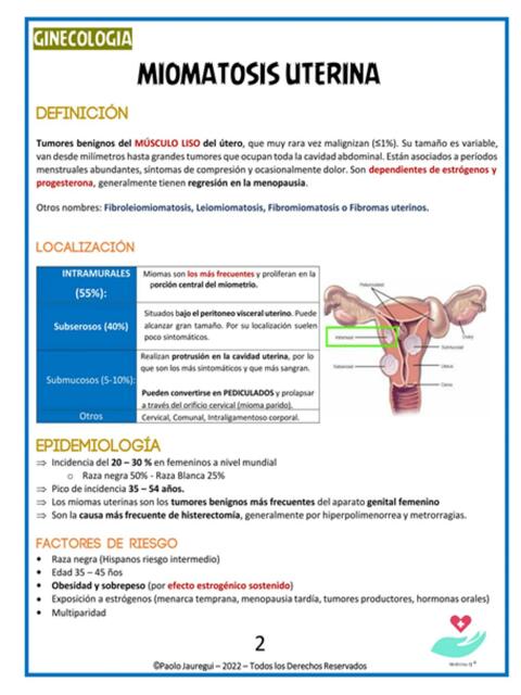 Miomatosis uterina 