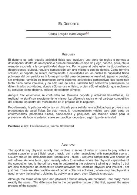 El Deporte | Deporte y Fit | uDocz