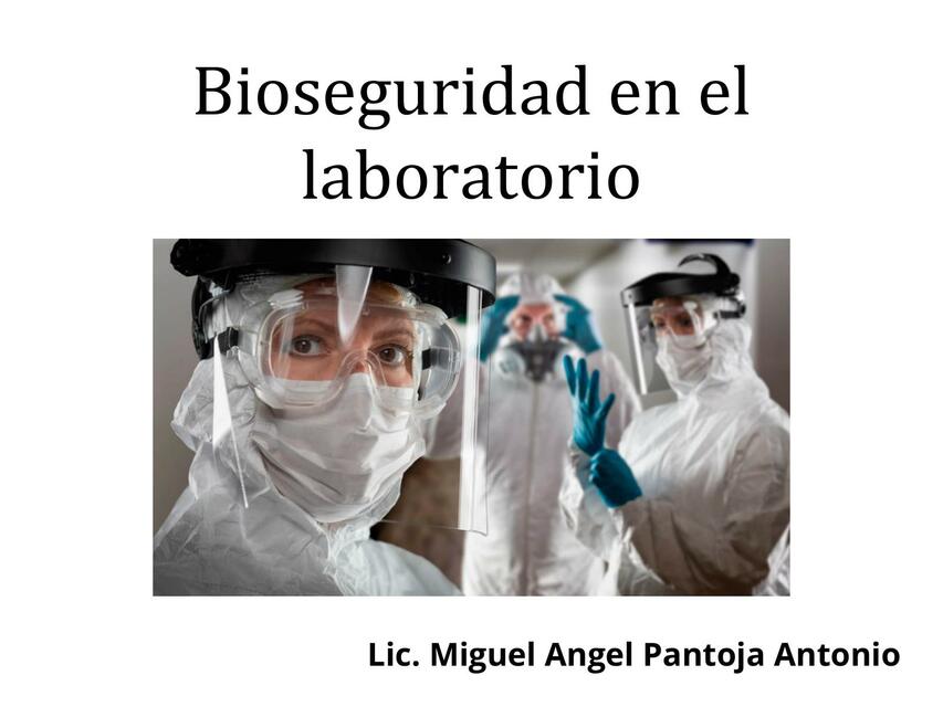 BIOSEGURIDAD EN LABORATORIO